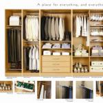 custom wardrobe closet made from plywood and maple wardrobe