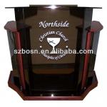 Deluxe Acrylic Wood Floor Lectern,Wood Acrylic Lectern,Black Acrylic Pulpit GL-050