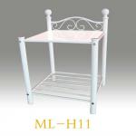 discount metal frame with glass desktop beside table ML-H11