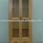 Display Unit with glass door and walnut handle W90*D36*H190CM