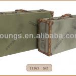 Distressed look Dirty look Old look Canvas Suitcase for Home Decor 11363