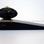 Door Wedge and Door Stopper Door Wedge Wood Brass Horn