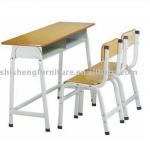 double people school desk and chair FC-8093