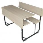 Double school desk and bench MWF 9973