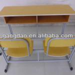 Double school desk and chair XSZ001