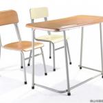 Double seater student desk and chair FT332#