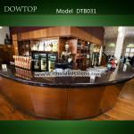 DTB031 Classic Black Curved bar counter for commercial wine bar DTB031