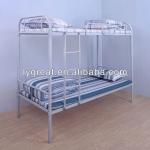 Durability silver metal triple bunk bed