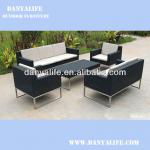 DYSF-D4704, Wicker Garden Patio Sofa Set, Rattan Outdoor Restaurant Sofa Chair with Tea/ Coffee Table, 7 Seat Sofa Table set DYSF-D4704