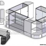 Economy Modular counter display cases CW-C01