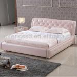 Elegant Pink Leather Soft Bed (8503#) 8503#