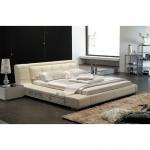 Elegant white king size leather bed design TH-ZXB242 TH-ZXB242