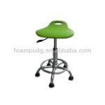 ESD PU foam round swivel stool with conductive nylon glider 2013