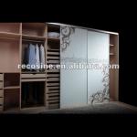 EURO style particle board pre-finish slidding door built-in robe PVC customed bedroom walk-in robe wardrobes R07.26.04.0001