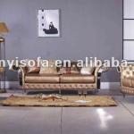 European style classic chesterfield leather sofa for living room YC2002A