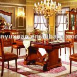 European Style High Class Marble Long Dining Table with Wooden Dining Chairs T216C# T216C#