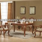 European style Solid wood carved Antique dining table and chair EA010 EA010