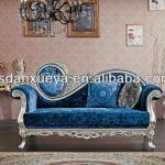 European style wood carved fabric chaise lounge F11# F11#