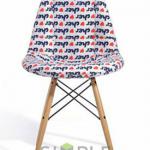 fabric chairs with wood legs PB-115