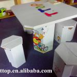 Fahion Durable Corrugated Table And Chair For Kindergarten TTOP-09-68