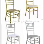 fashion style wedding chair in silvery bamboo style chair gold oil paint chivari chair brown and grey chequering design cusion FB-B012