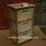 Fashion Style Wooden Cabinet with Willow Drawers RP-007DC