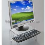 fashionable clear acrylic computer desk for table top TCH-ACD008