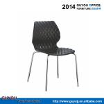 Fashionable Plastic Dining Chair With Chrome Base GY-633B GY-633B