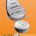 fashionable pvc flocking inflatable air sofa with footrest set FSF0009