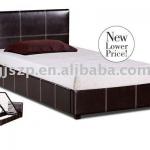 Faux Leather brown bed frame Leather89