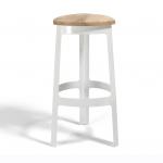 Fine Art design Bar Stool /(wooden seat)-Powder coated FA-3014