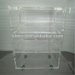 FJ-370 High Structue Clear Acrylic Hotel Cart With Wheels FJ-370