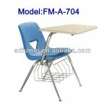 FM-A-704 Attached training desk plastic chair made in china FM-A-704