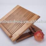 Foldable and multi-function bamboo laptop tray with cooling fans T01