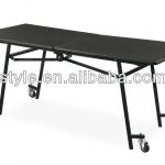 foldable dining banquet table with wheels E-013