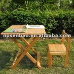 folded outdoor bamboo table