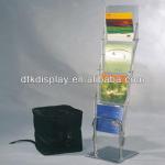 Folding brochure holder ,Catalogue shelf (ABS) acrylic brochures stand, DFK8-1