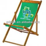 Folding wooden Beach Chair with colorful Canvas EO734