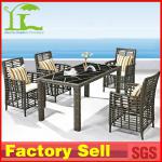 Foshan Cheap 6 seaters of Rattan Garden Furniture Dining Room Table 691#