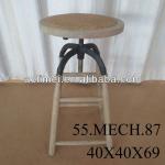 french antique metal industrial bar stools 55.MECH.87