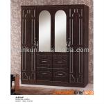 French style black wood wardrobe 9924-4# 9924-4# wood wardrobe