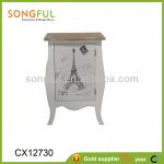 french style furniture cheap,french style furniture,wooden cabinet w/1 door,antique white,stamp theme CX12730