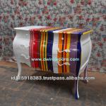 Furniture of French Bombay Commode Stripe Chic Colors for Bedroom Furniture and Living Room Made by Dwira Jepara Furniture Dwira DW-COM111