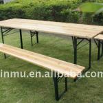 Garden Beer Table and bench-2 Foldable legs JMBT2207