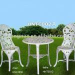 Garden Furniture with rose flower pattern at the table top &amp; chair backrest HNTC002A