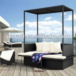 GH-BED-24,Outdoor Rattan/ Wicker Bed,Garden Patio Sunbed,All Weather Resin Wicker Daybed,Garden Wicker Leisure Canopy Lounge bed GH-BED-24