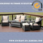 GH-SF-129,Wicker Garden Patio Sofa Set, Rattan Outdoor Restaurant Sofa Chair with Tea/ Coffee Table, 2 Seat Swimming Pool Sofa GH-SF-129