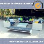 GH-SF-50,Wicker Garden Patio Sofa Set, Rattan Outdoor Restaurant Sofa Chair with Tea/ Coffee Table, 6 Seat Swimming Pool Sofa GH-SF-50