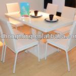 Glass and steel dining table CT323 CT323