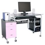 glass computer desk /glass table/home office furmiture in guangzhou LM-2018